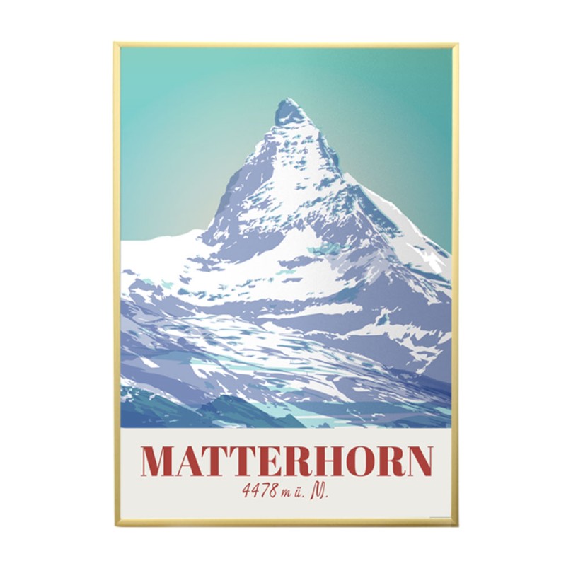 s.wert DIN A3 Poster Wallis Matterhorn