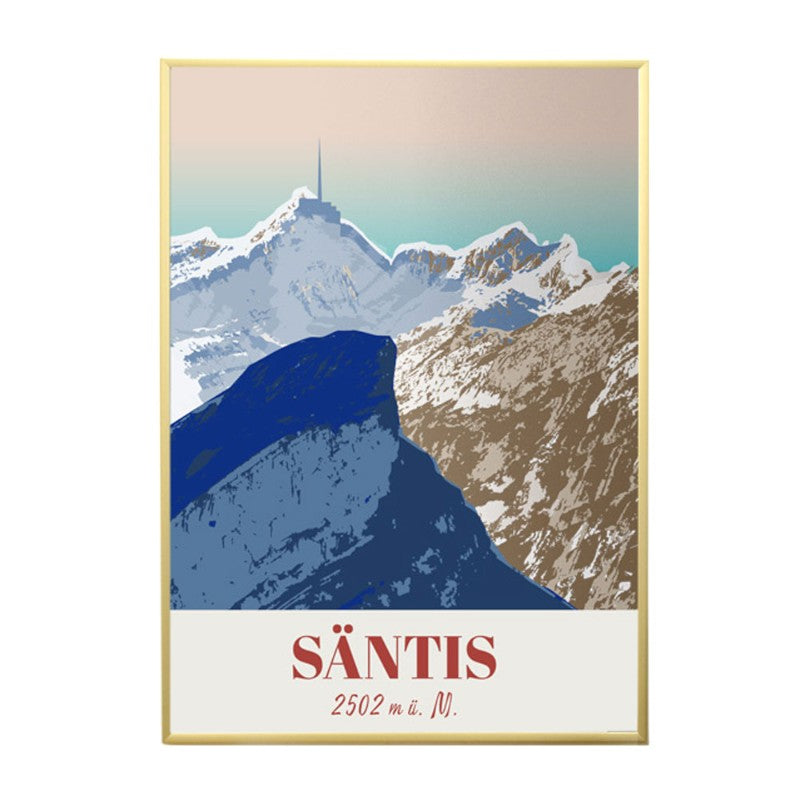 s.wert DIN A3 Poster Appenzeller Alpen Säntis