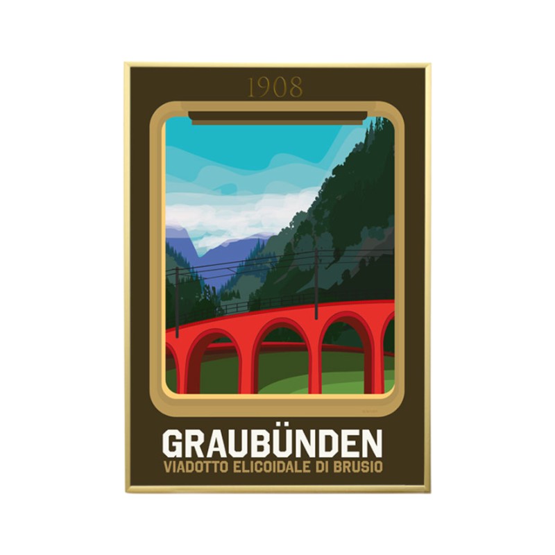 s.wert DIN A3 Poster Kreisviadukt Brusio