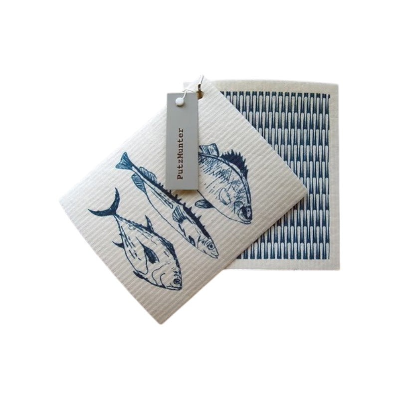 SiebSachen Schwammtuch Fisch, 2er Set