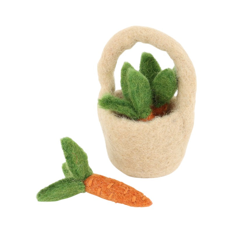 Gry & Sif Korb aus Filz mit Karotten