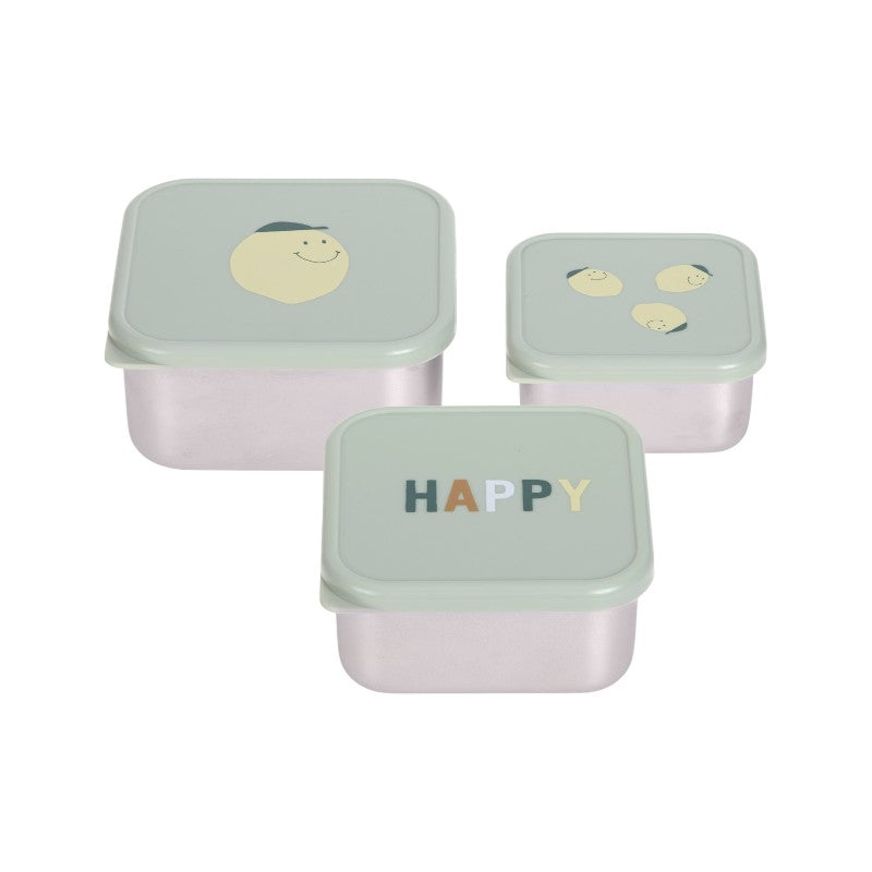 Lässig Snackboxen Happy Fruits Lemon, 3er Set