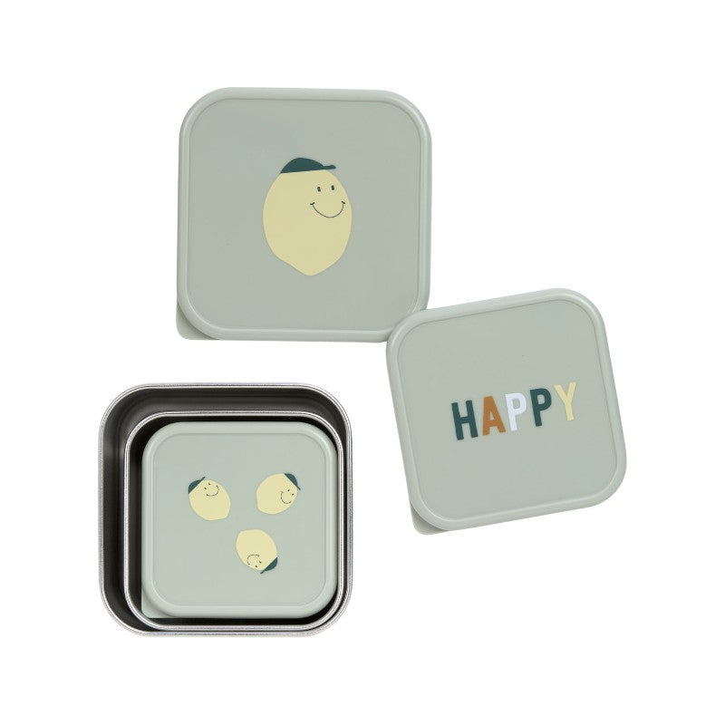 Lässig Snackboxen Happy Fruits Lemon, 3er Set