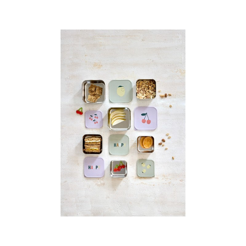 Lässig Snackboxen Happy Fruits Lemon, 3er Set