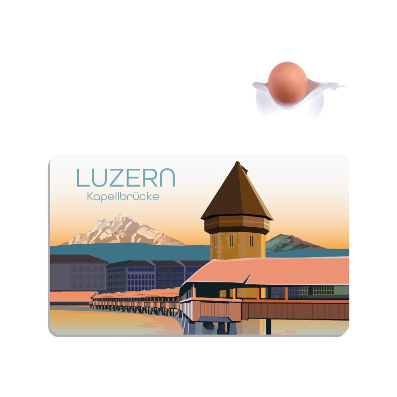 s.wert Frühstücksbrett Luzern Kapellbrücke, 23.3 x 14.3 cm