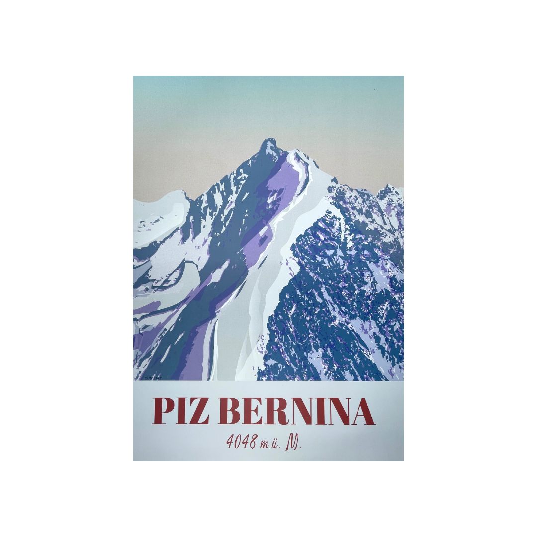s.wert DIN A2 Poster Graubünden Piz Bernina