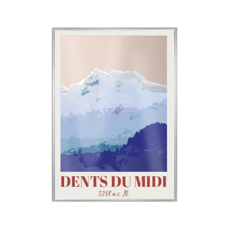 s.wert DIN A2 Poster Wallis Dents du Midi