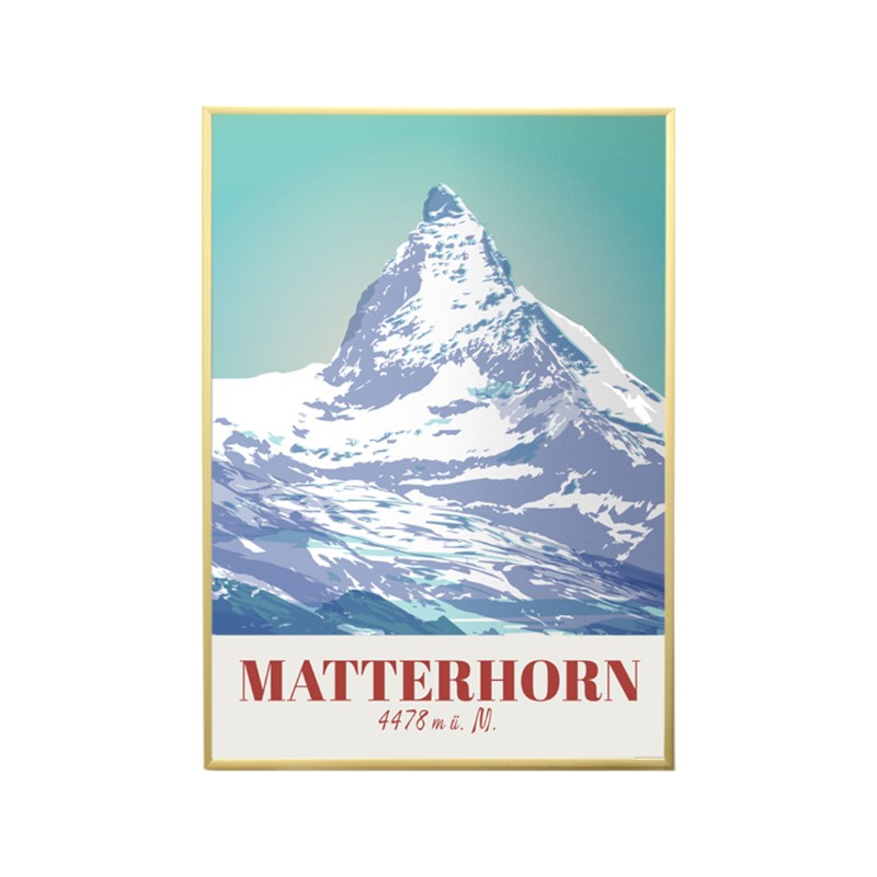s.wert DIN A2 Poster Wallis Matterhorn