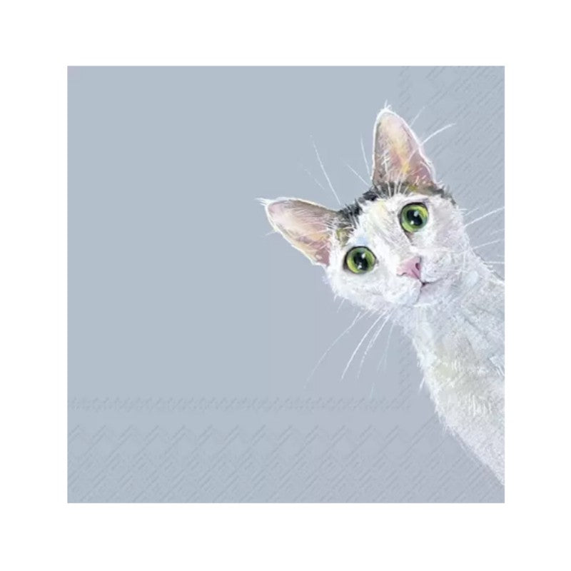 Wimmel Servietten 33x33 cm - CAT STELLA light blue