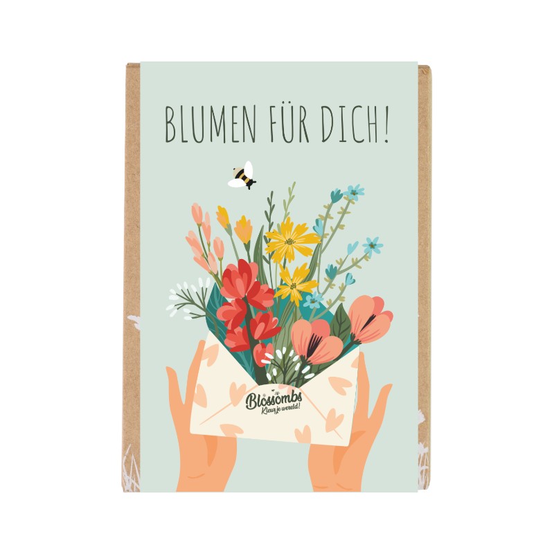Blossombs Geschenkbox Mini "Blumen für dich" mit 4 Samenbomben