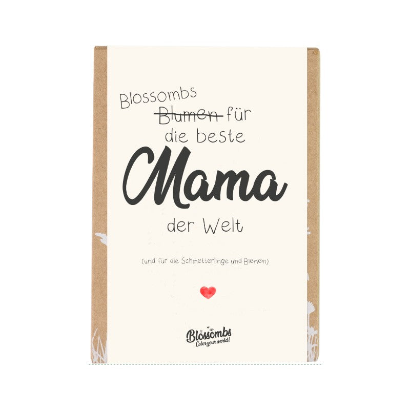 Blossombs Geschenkbox Mini "Die beste Mama der Welt" mit 4 Samenbomben