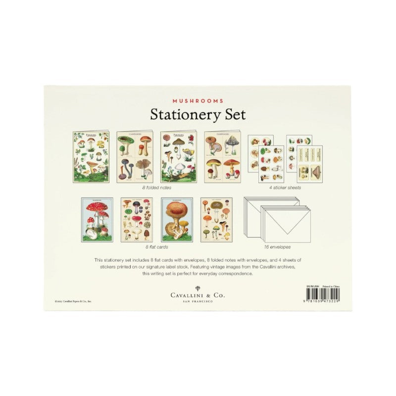 Cavallini Pilze Schreibwaren-Set