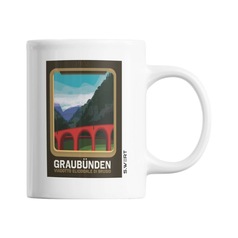 s.wert Tasse Graubünden Kreisviadukt Brusio