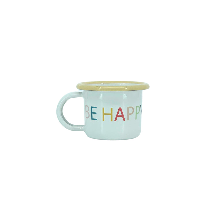 mumix Emaille Espressobecher Be Happy, gelb
