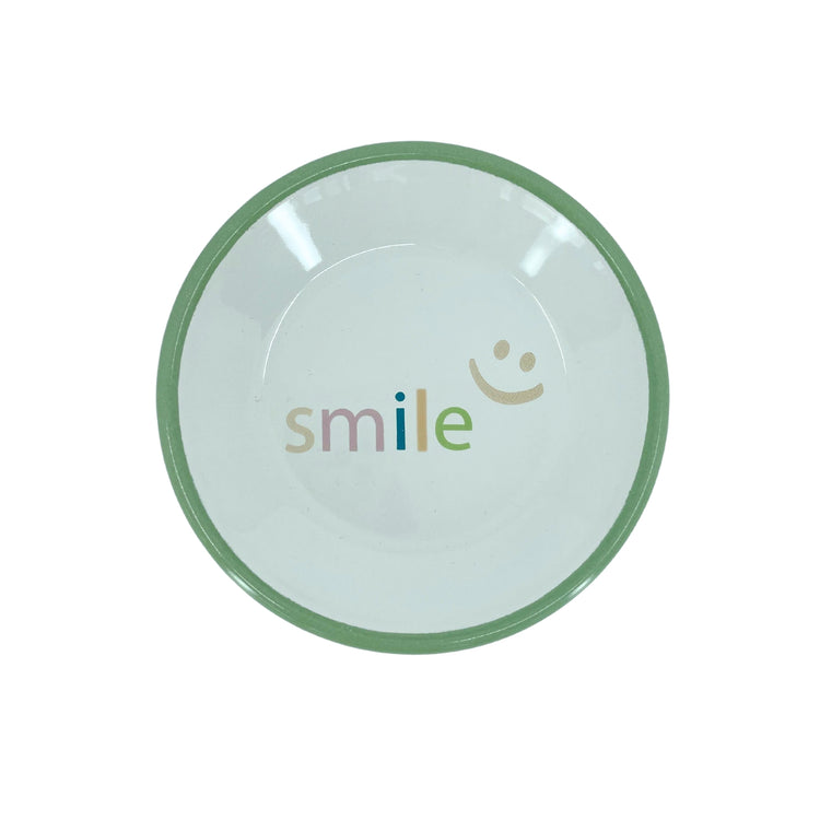 mumix Emaille Teller Smile Ø 12 cm, grün
