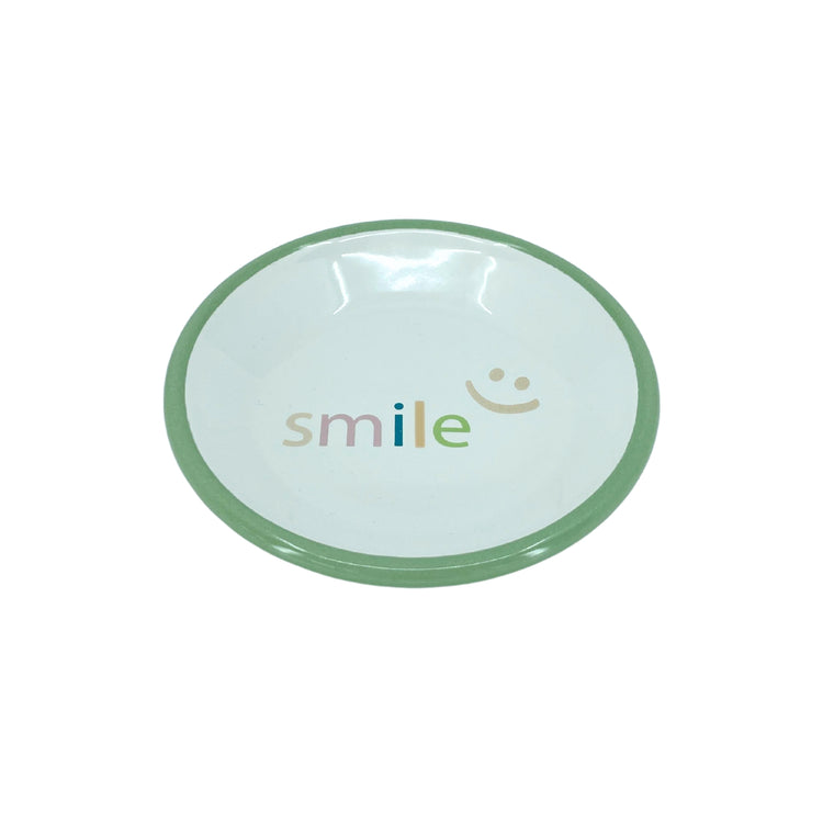 mumix Emaille Teller Smile Ø 12 cm, grün
