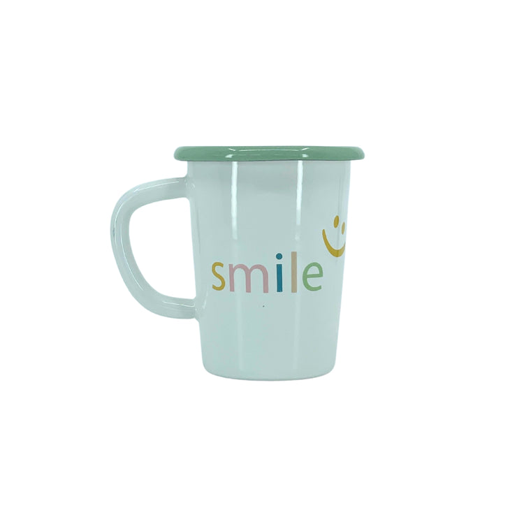 mumix Emaille Becher Smile, grün