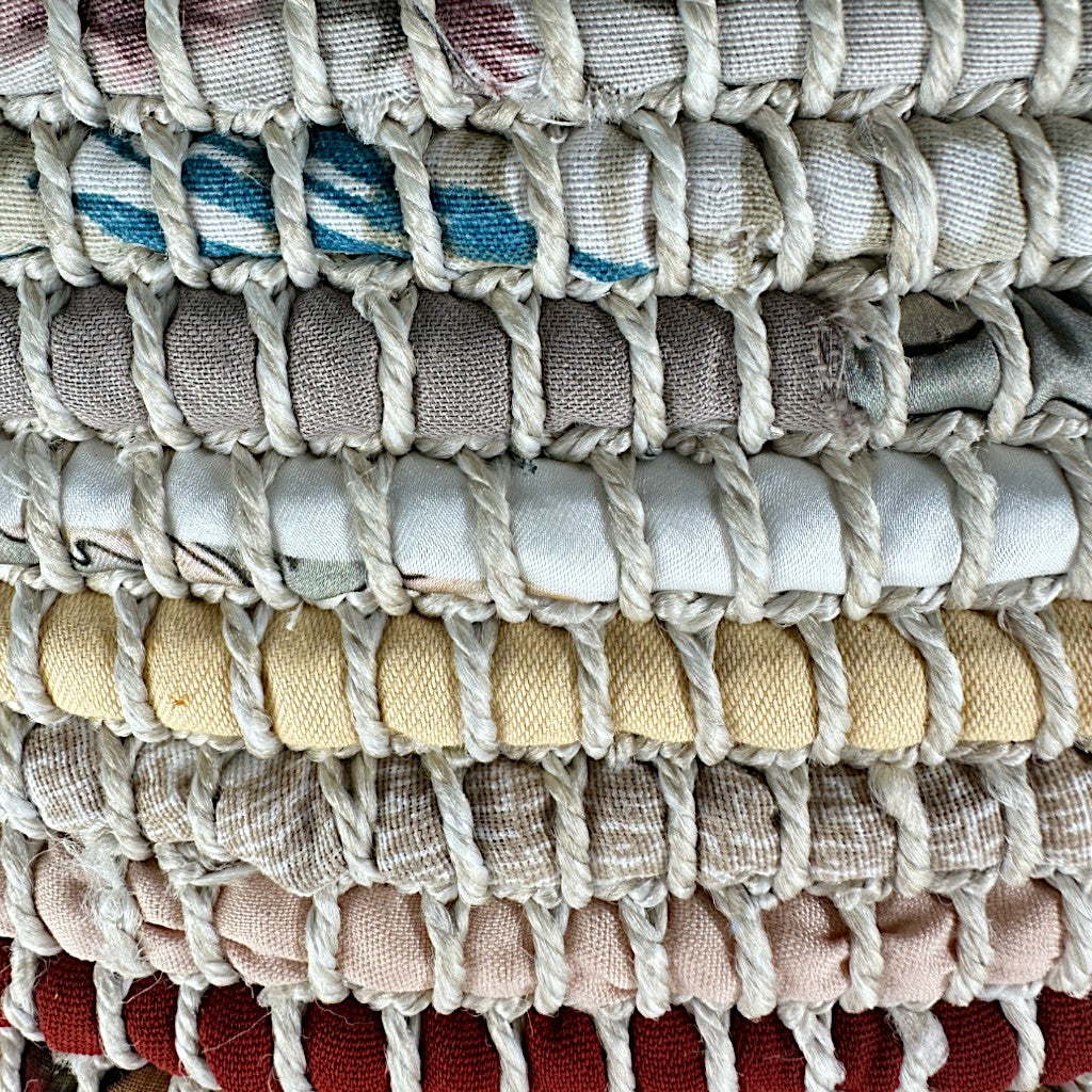 Kendaka Korb mit Lederhenkel Gewürzbeige