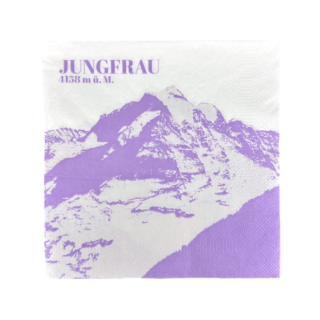 Berg Serviette Jungfrau 33x33, Papier