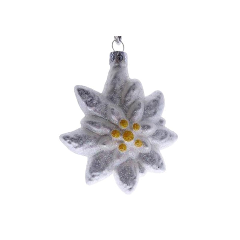 creanorm Glas Ornament Edelweiss