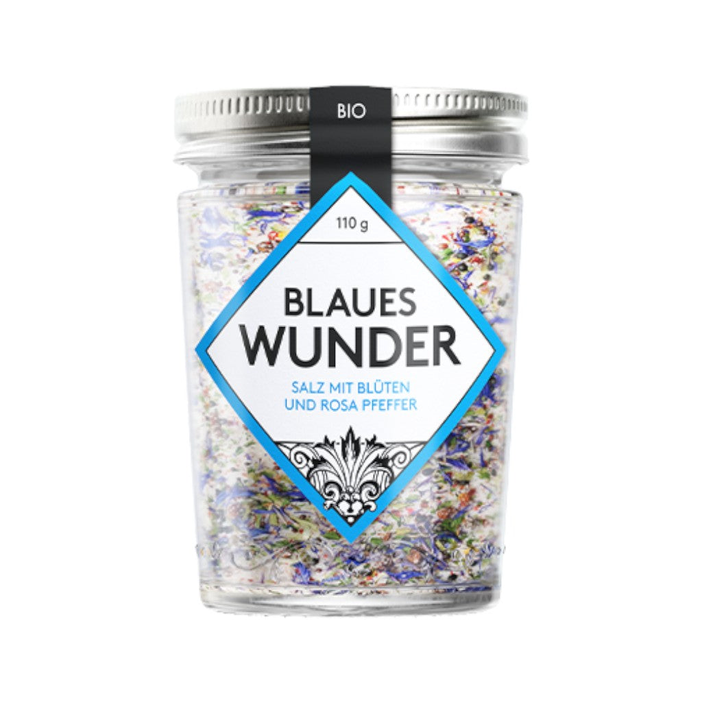 Blaues Wunder Bio Gewürzsalz mit Blüten und rosa Pfeffer, 110 g