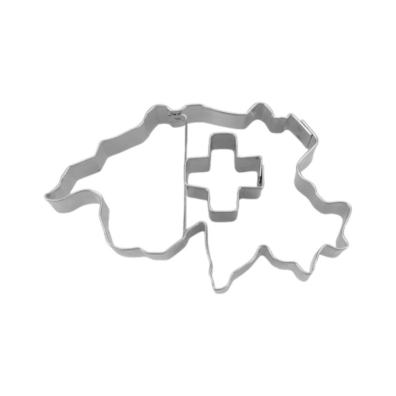 Städter Ausstecher Kontur Schweiz mit Kreuz