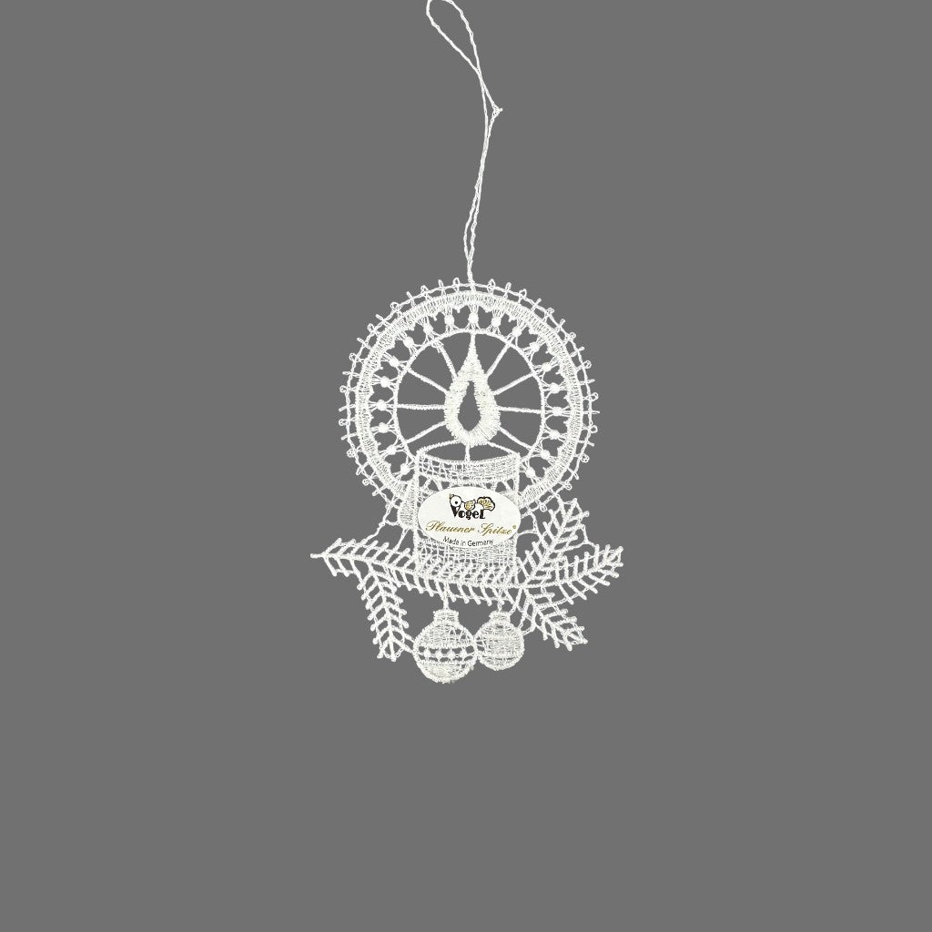 Weihnachtsanhänger Kerze mit Kugeln