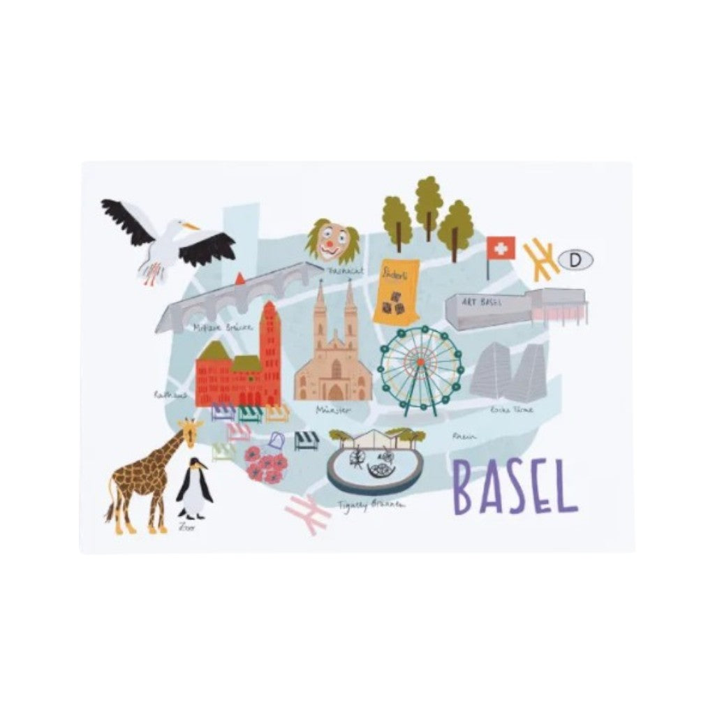 fidea Postkarte A6 Schweizer Städte - Basel