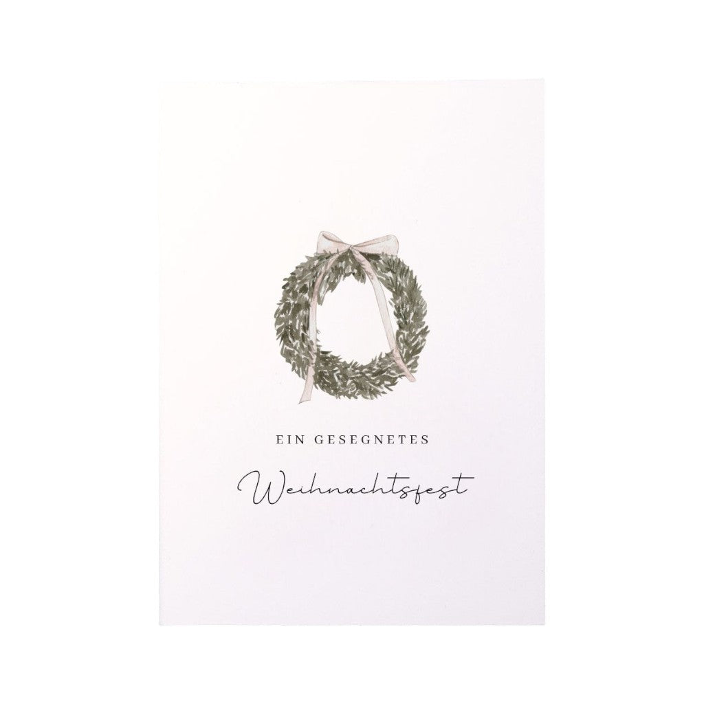 Liljendal Grusskarte - Ein gesegnetes Weihnachtsfest, Kranz