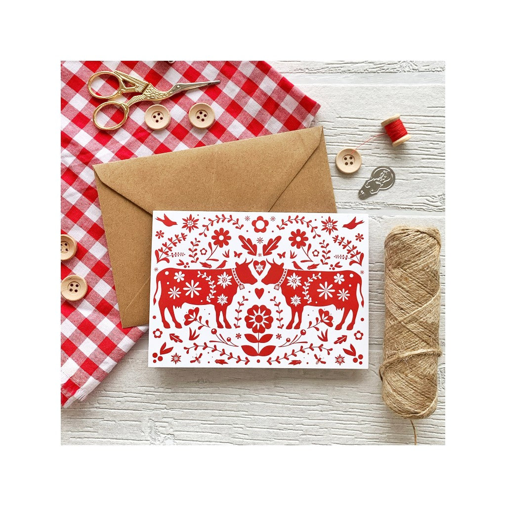 Postkarte A6 Sommerkühe