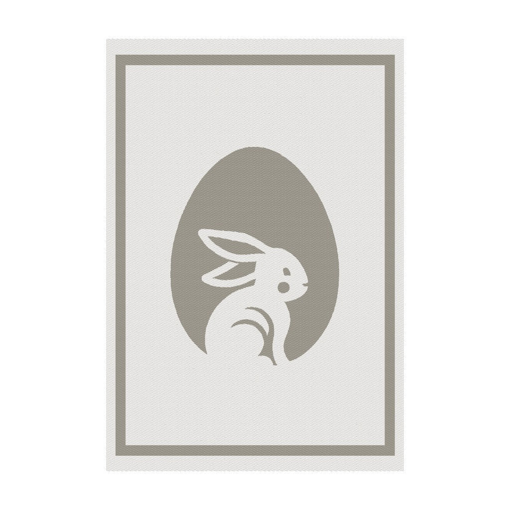 KULTSCHTOFF Küchentuch Osterhase, Taupe