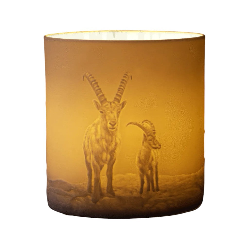 Lumière des Alpes Windlicht Steinbock