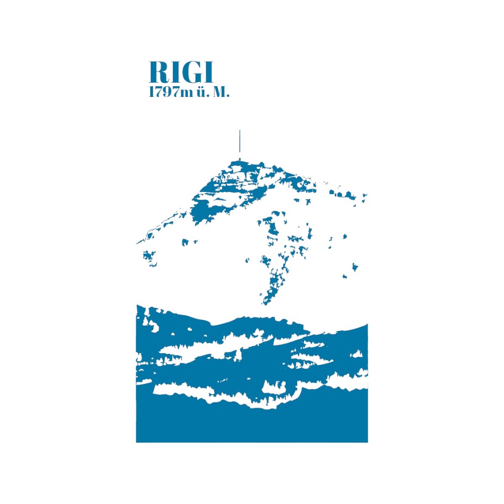 Berg Postkarte Rigi, A6