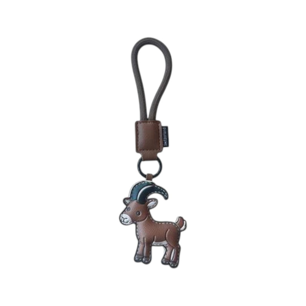 Schlüsselanhänger Steinbock aus Kunstleder