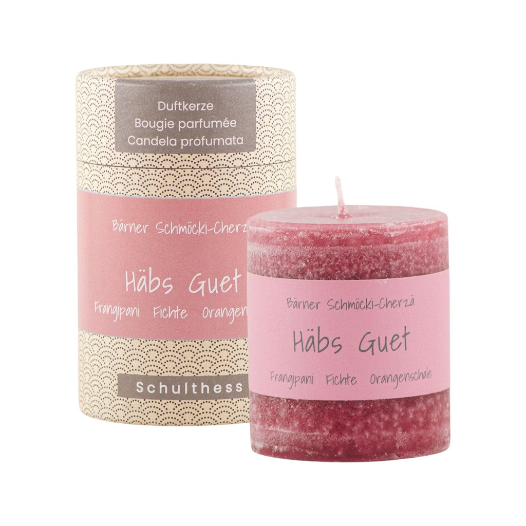 SCHULTHESS Kerzen Häbs Guet, Frangipani, Fichte, Orangenschale