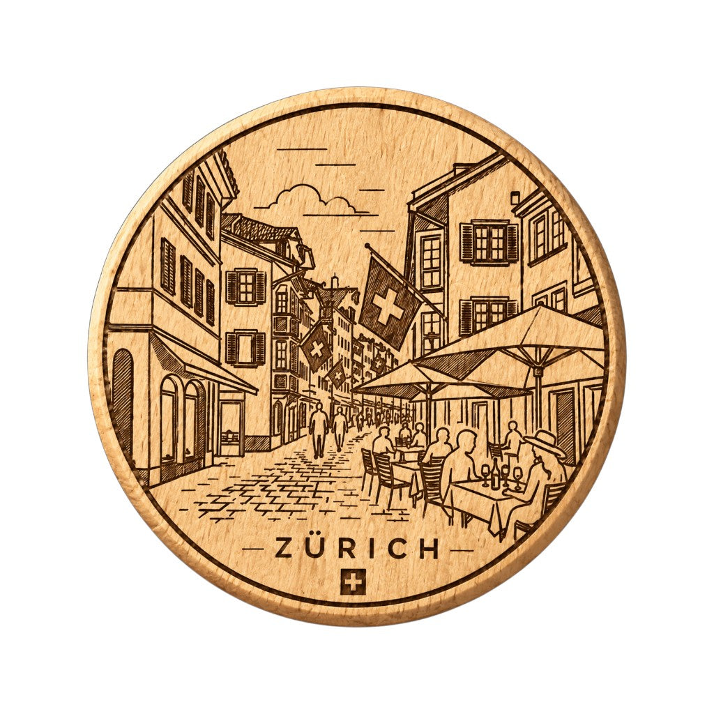 BIBIK Magnet Flaschenöffner Zürich Stadt, ⌀ 65 mm