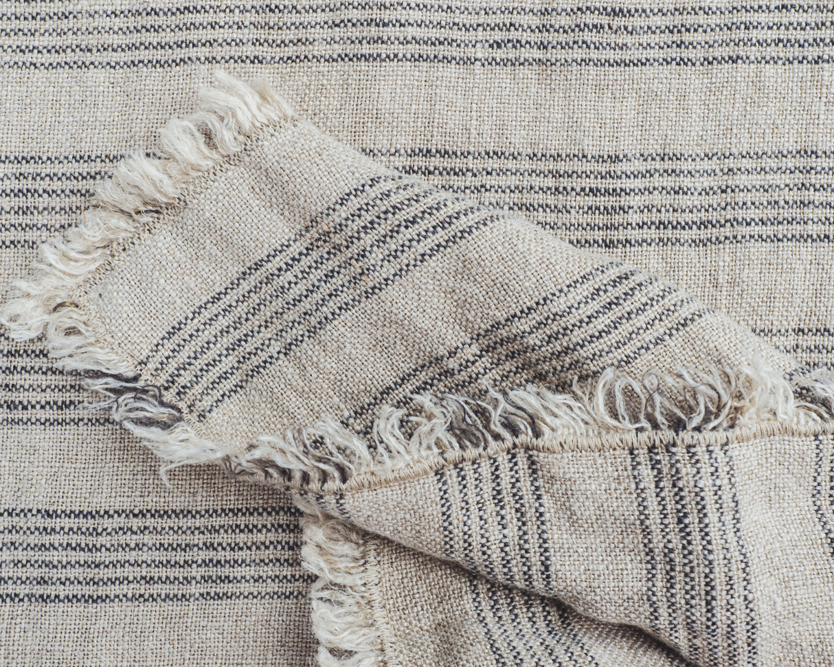 Finca - Tischdecke 160 x 260 blau gestreift