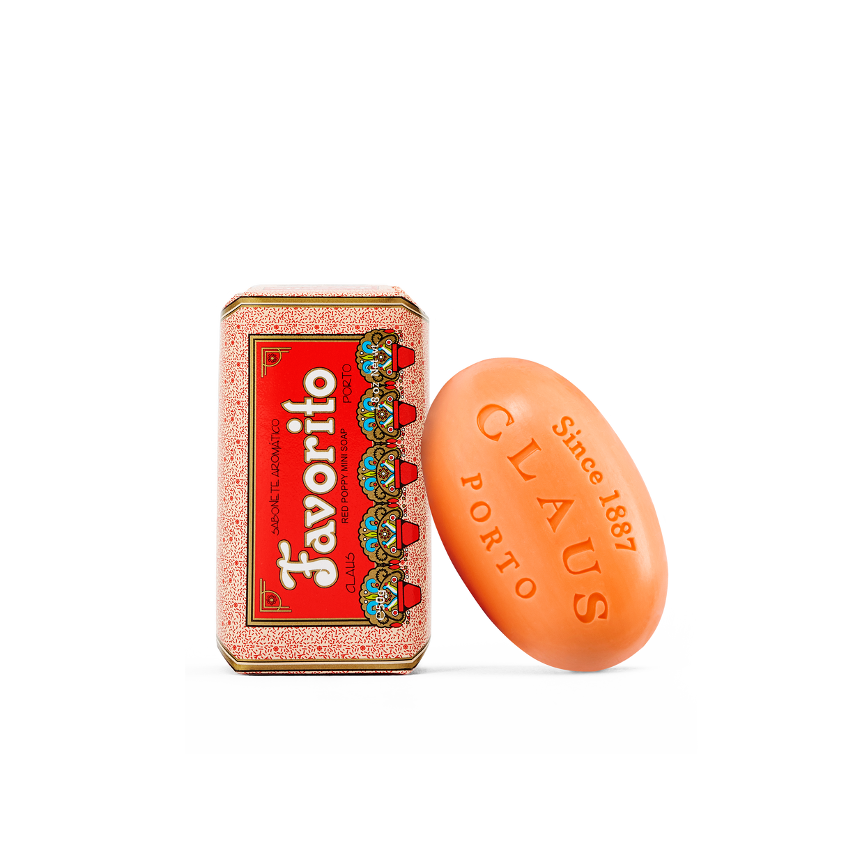 Claus Porto FAVORITO RED POPPY Mini Seife, 50 g