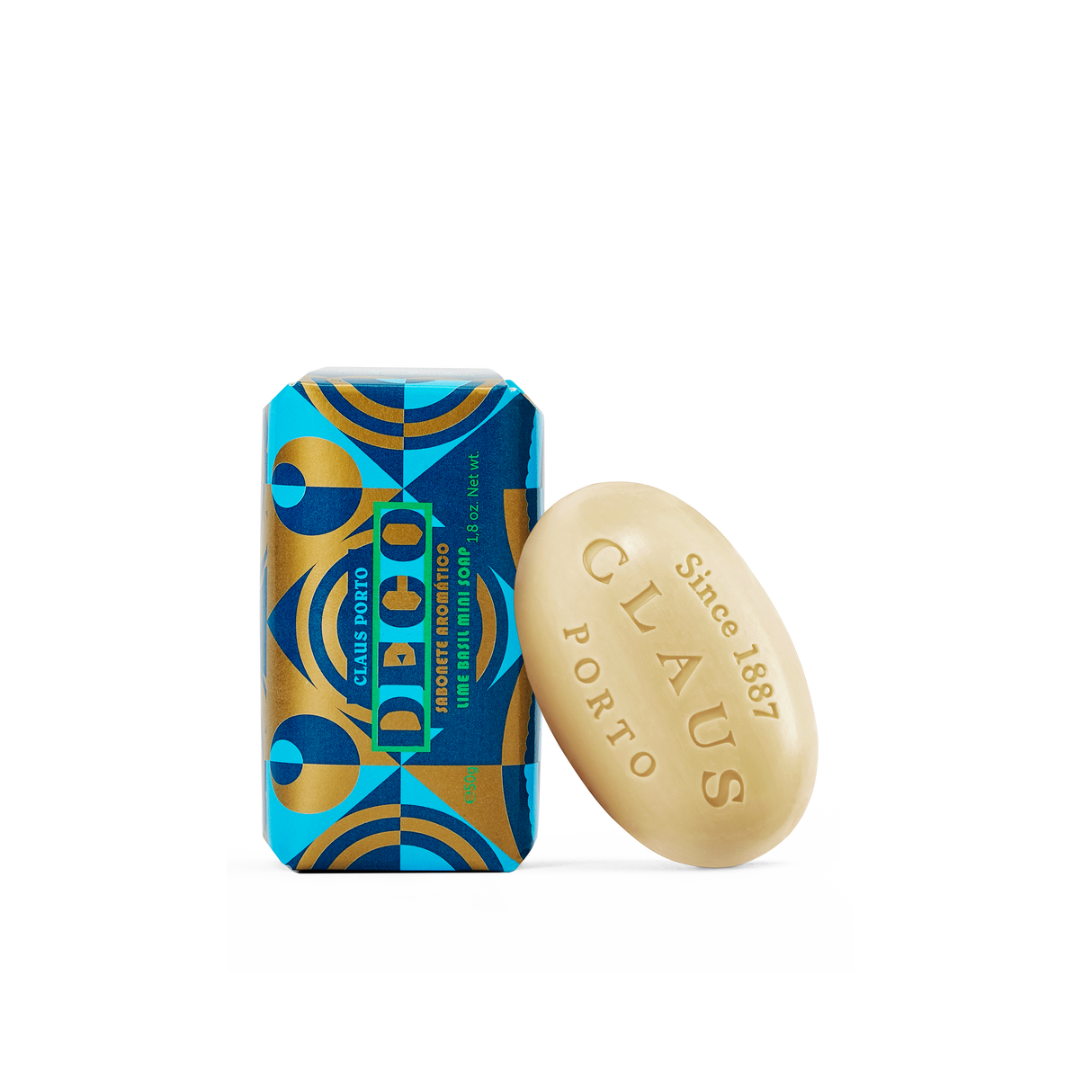 Claus Porto DECO LIME BASIL Mini Seife, 50 g