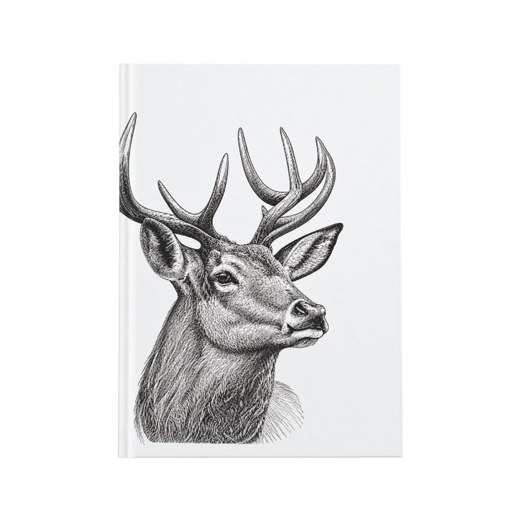 mumix Notizbuch weiss, Motiv Hirsch