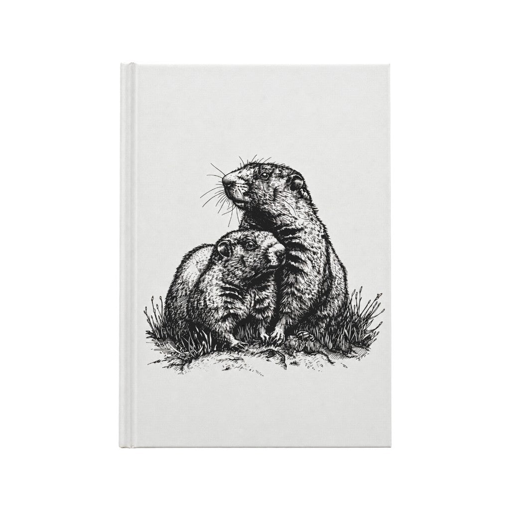 mumix Notizbuch weiss, Motiv Murmeltier