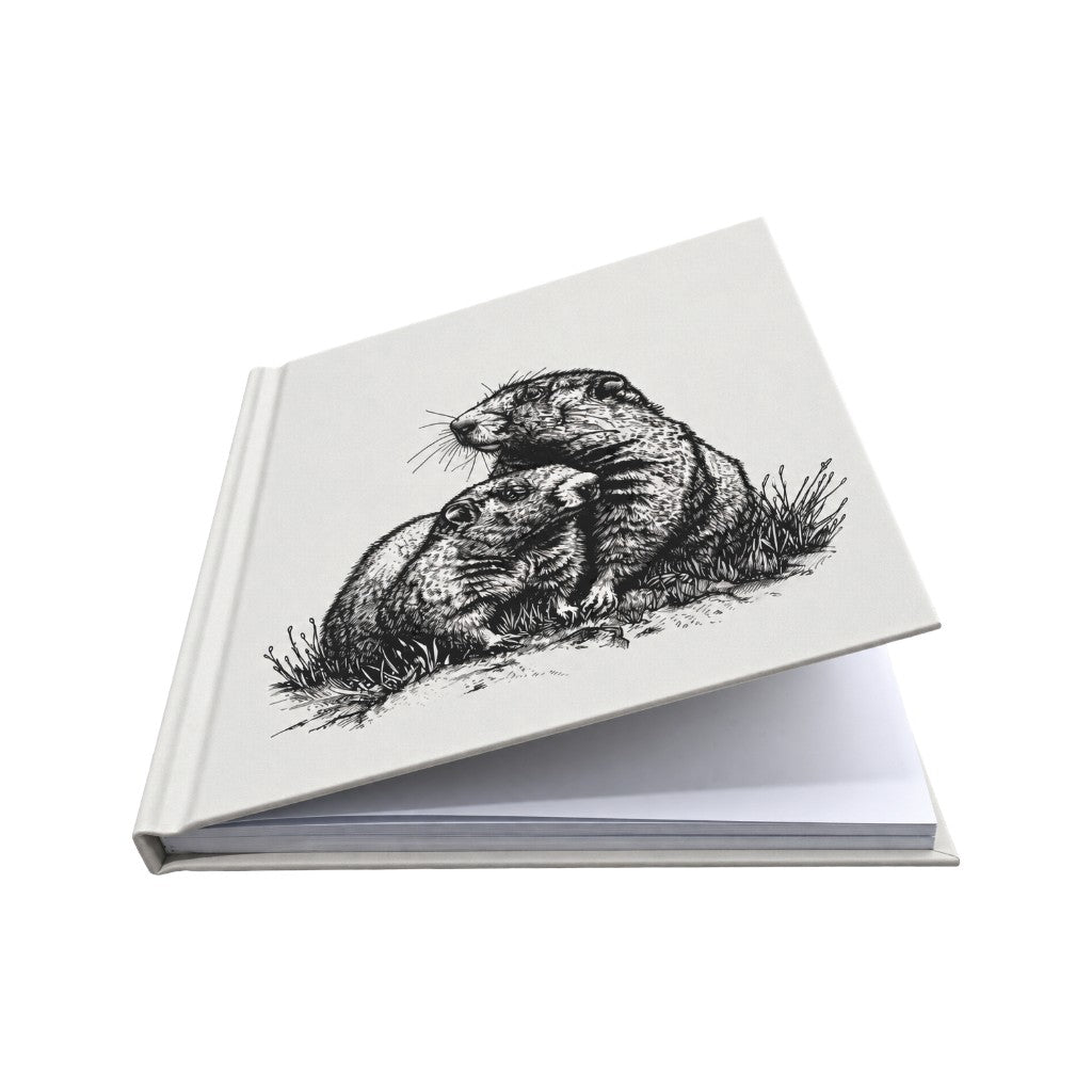 mumix Notizbuch weiss, Motiv Murmeltier