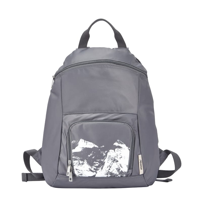 mumix Rucksack Ueli recycled Nylon grau Berge
