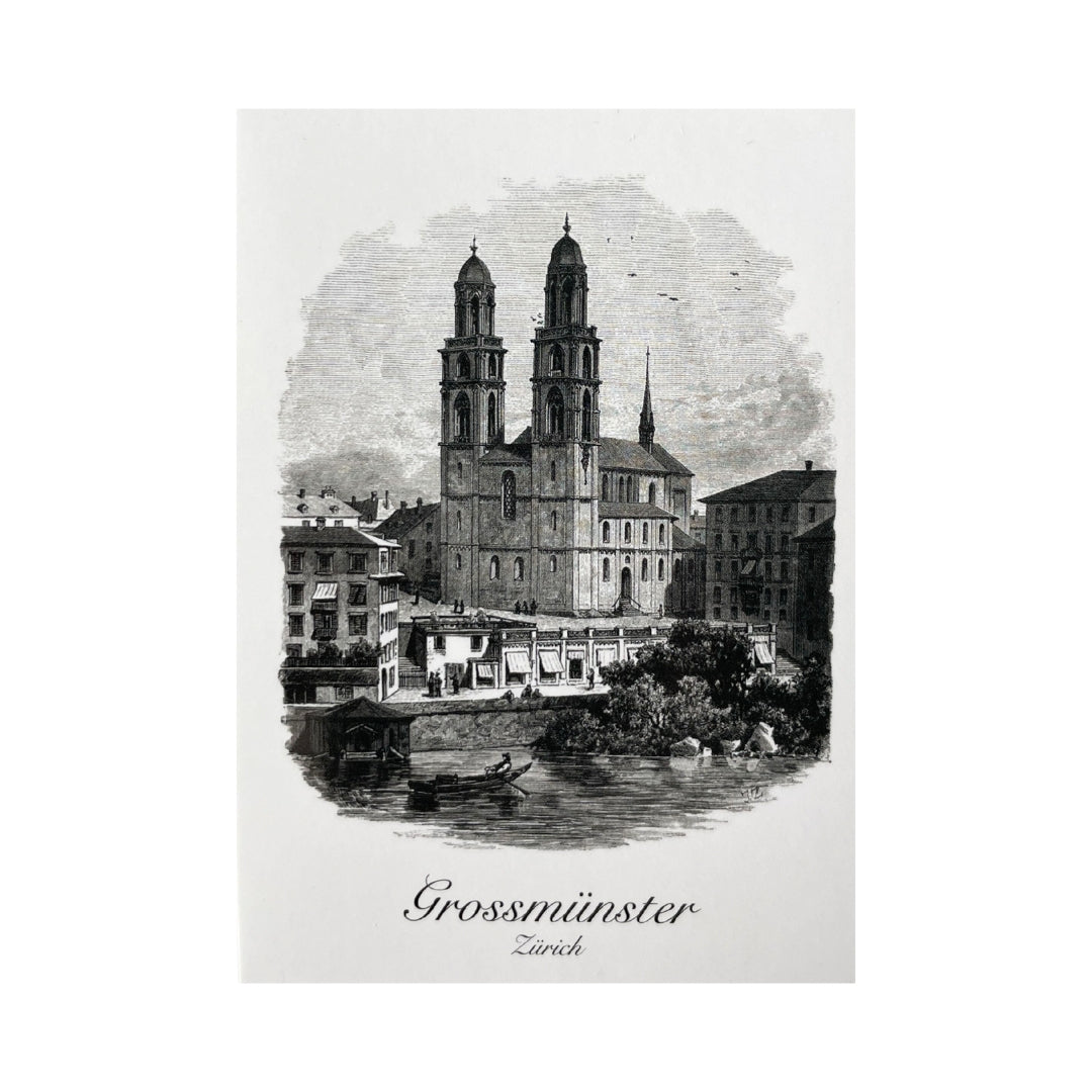 mumix Postkarte A6 Nostalgie Grossmünster