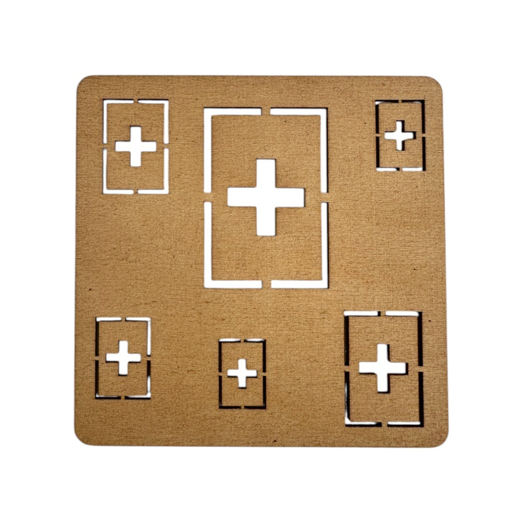 mumix Untersetzer Schweizerkreuz 2er Set, 10.3 x 10.3 cm
