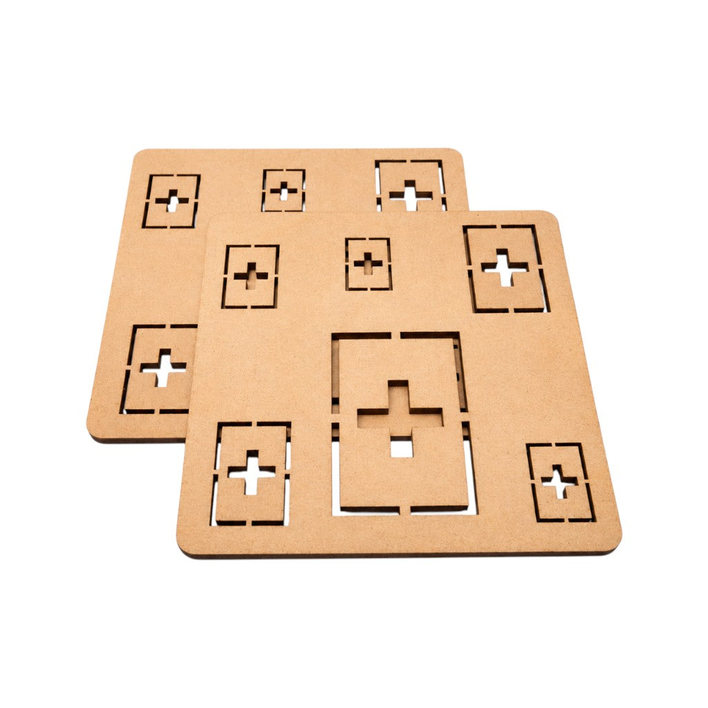 mumix Untersetzer Schweizerkreuz 2er Set, 10.3 x 10.3 cm