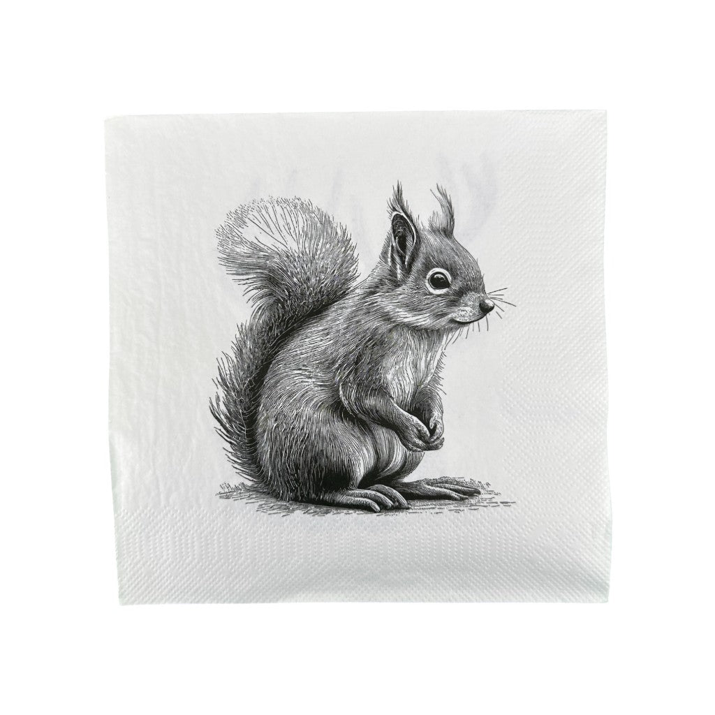 mumix Serviette Eichhörnchen Hirsch 33x33, Papier