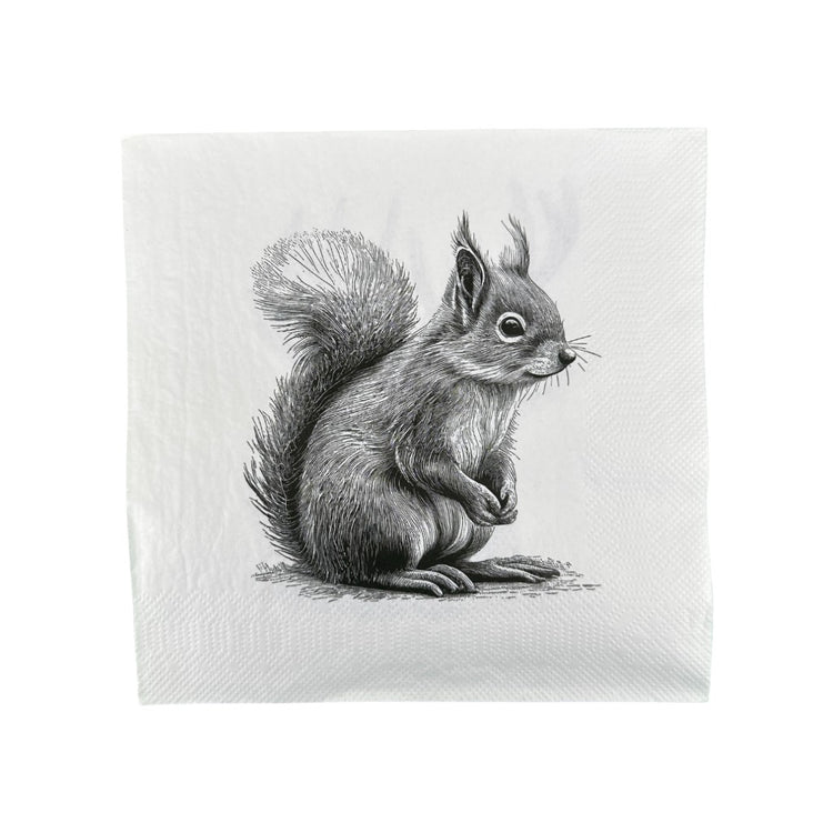 mumix Serviette Eichhörnchen Hirsch 33x33, Papier