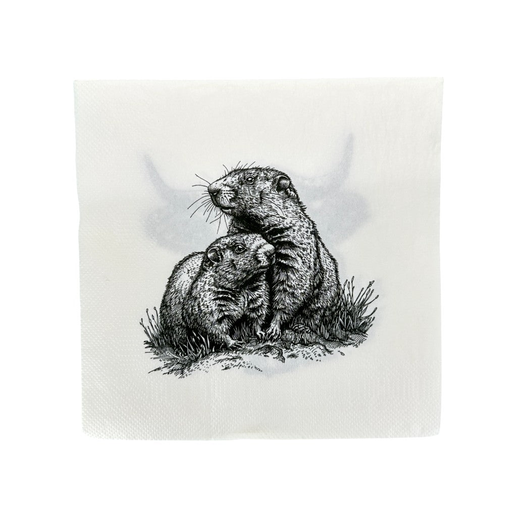 mumix Serviette Kuh Murmeli 33x33, Papier