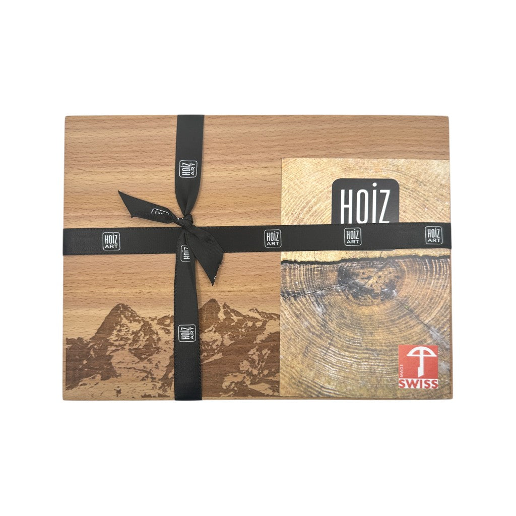 mumix Schneidebrett Berge, Buche, 24x18 cm